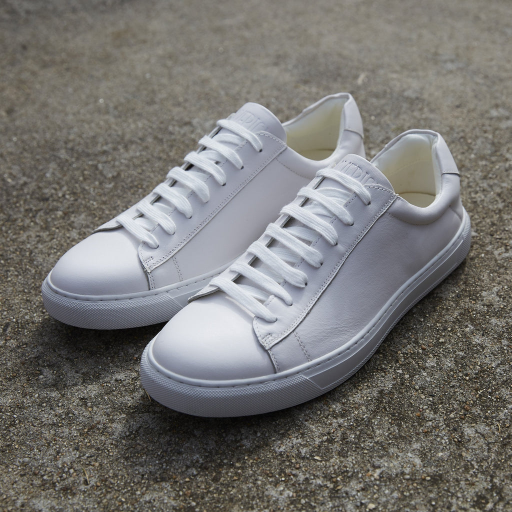 white mens leather sneakers 